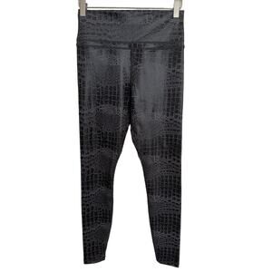Zyia Active Gray Snakeskin Armor High‎ Waisted Light n Tight Legging Size 6-8